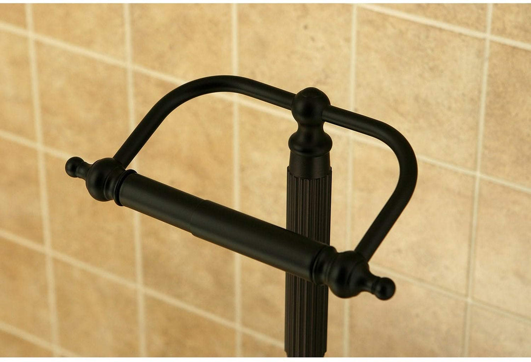 Freestanding Toilet Paper Holder Oil Rubbed Bronze Country Metal - Diamond Home USA