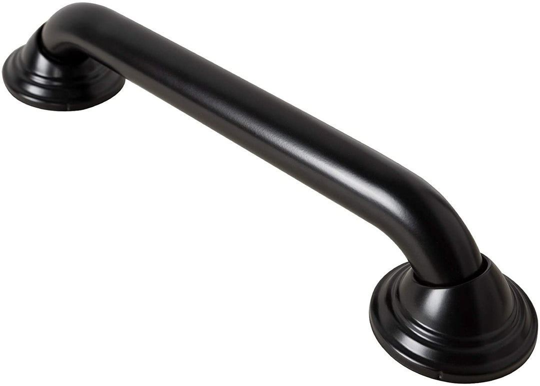 Decorative Shower Safety Grab Bar Black 12" Stainless Steel - Diamond Home USA