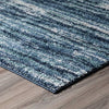 Unknown1 Casual Stripe Blue/Silver Area Rug (3'3"x5'1") 3'3"x5'1" Blue Abstract Modern Contemporary Rectangle Polypropylene Contains Latex Stain