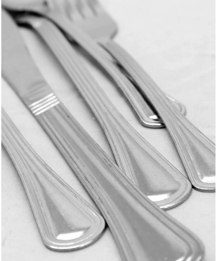 65 Piece Flatware Set Silver Stainless Steel - Diamond Home USA