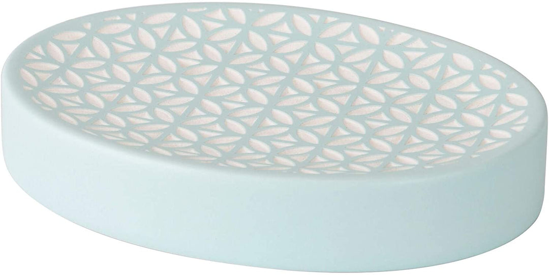 Soap Dish Aqua Blue Motif