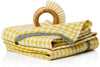 Unknown1 Gingham Dijon/Grey Towels 20x30 Set 2 Yellow Farmhouse Linen