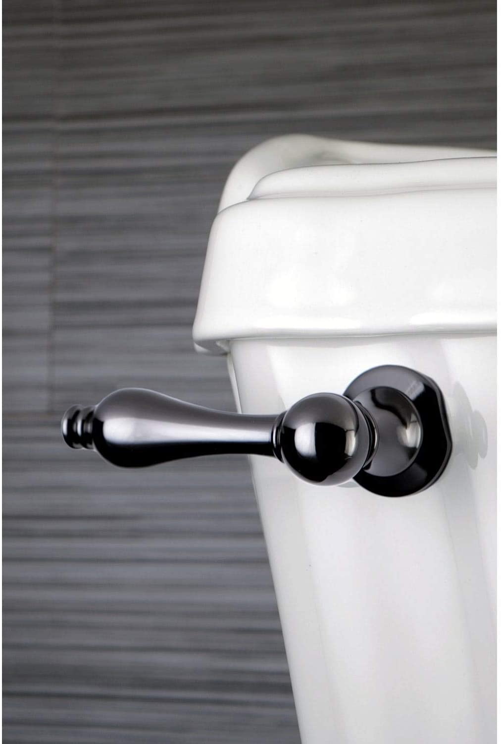 Water Onyx Toilet Tank Lever Black Stainless Steel Brass