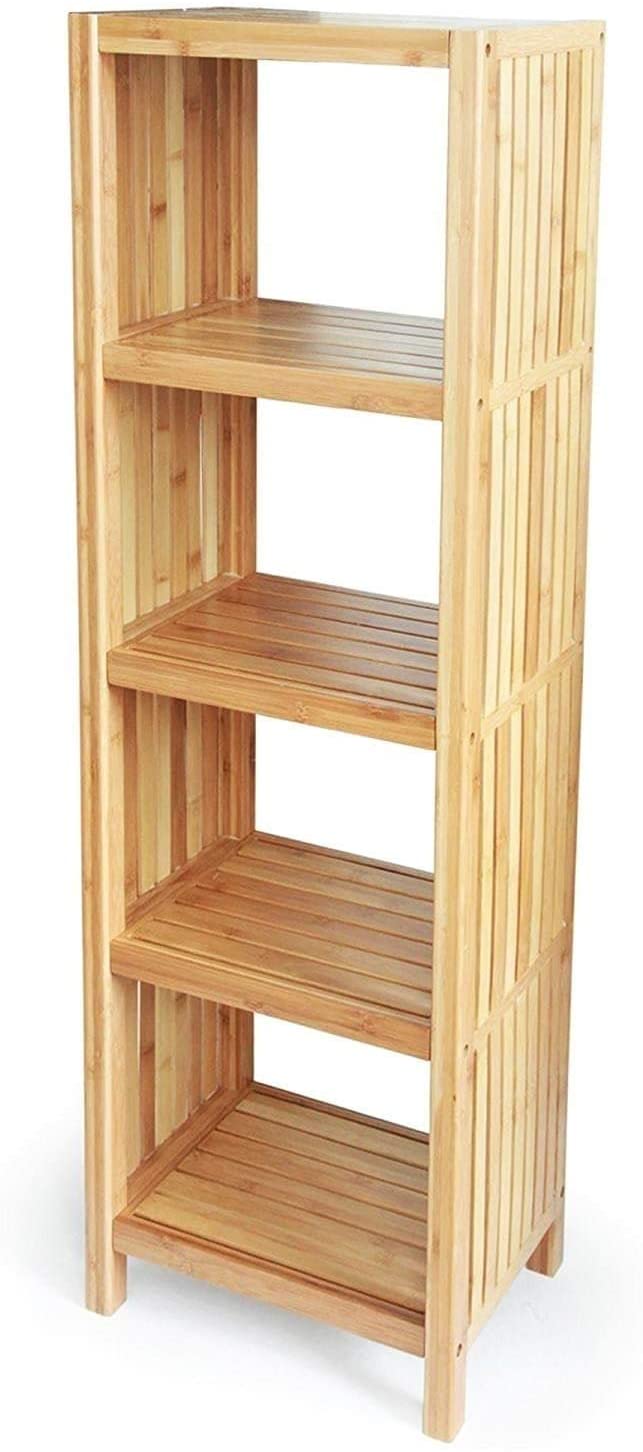 Products Deluxe Bamboo Freestanding Bathroom Organizing