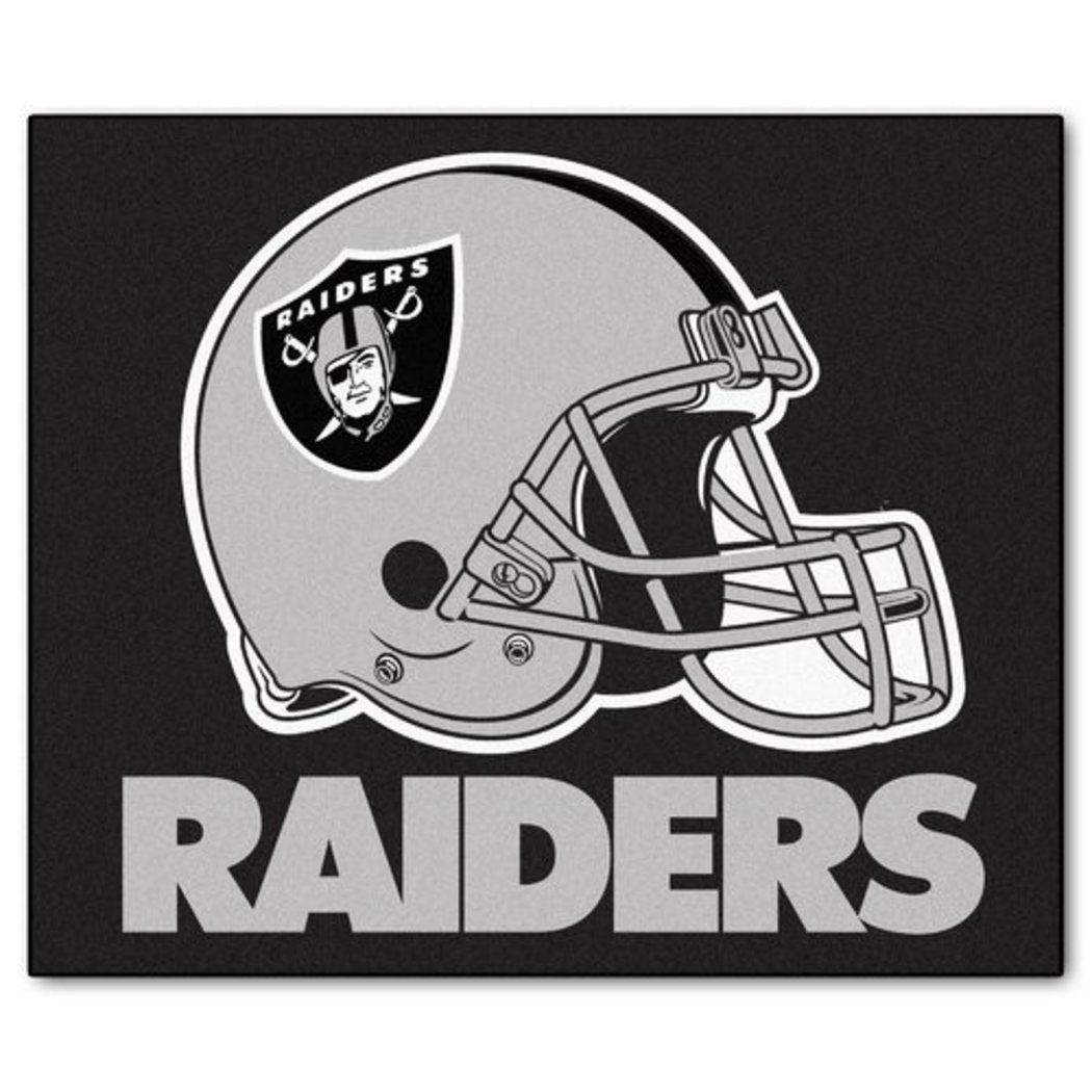 19" X 30" Inch NFL Raiders Door Mat Printed Logo Football Themed Sports Patterned Bathroom Kitchen Outdoor Carpet Area Rug Gift Fan Merchandise - Diamond Home USA