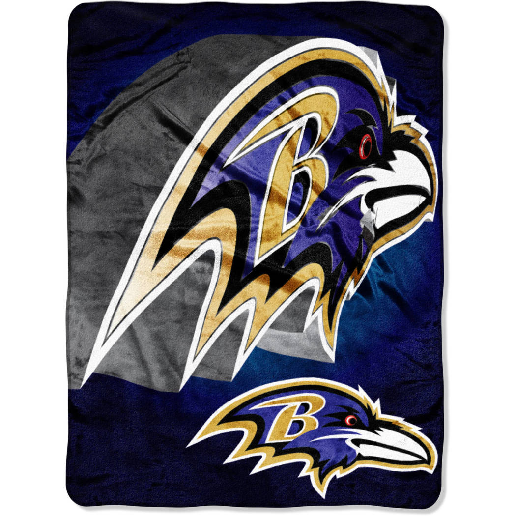 Nfl Ravens Throw Blanket 60 X 80 Inches Football Themed Oversized Bedding Sports Patterned Team Logo Fan Merchandise Athletic Team Spirit Fan Purple