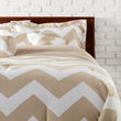 Chevron Pattern Comforter Set Zig Zag Horizontal Stripes Inspired Stylish V Shape Lines Design Soft Cozy Bedding Vibrant Vivid