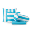 Bold Stripes Comforter Set Horizontal Sporty Lines Elegant Beach Chic Look Bedding Features Hypoallergenic Eco Friendly