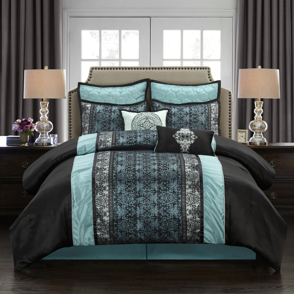 Geometric Rugby Stripes Comforter Set Bold Line Design Stylish Teen Themed Kids Bedding Bedroom Elegant Fancy Polyester