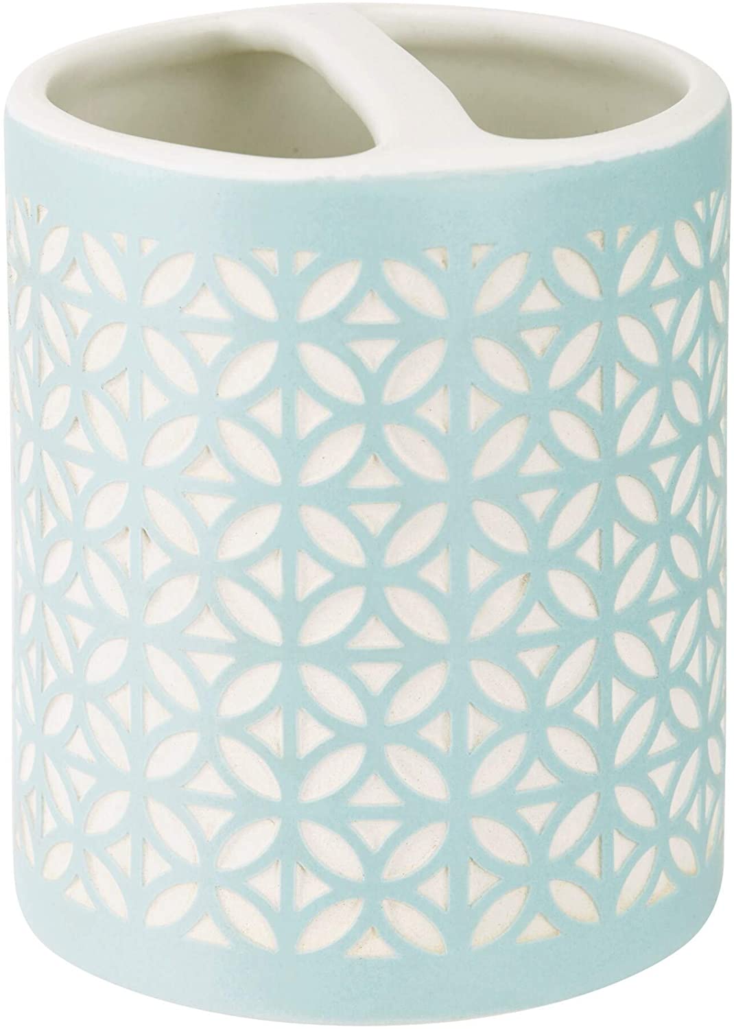 Toothbrush Holder Aqua Blue Motif