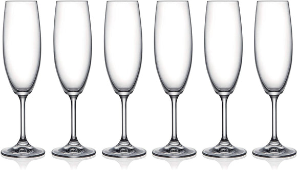 MISC Gifts Inc European Set/6 Flute Glass 7 5 Oz 6 Piece