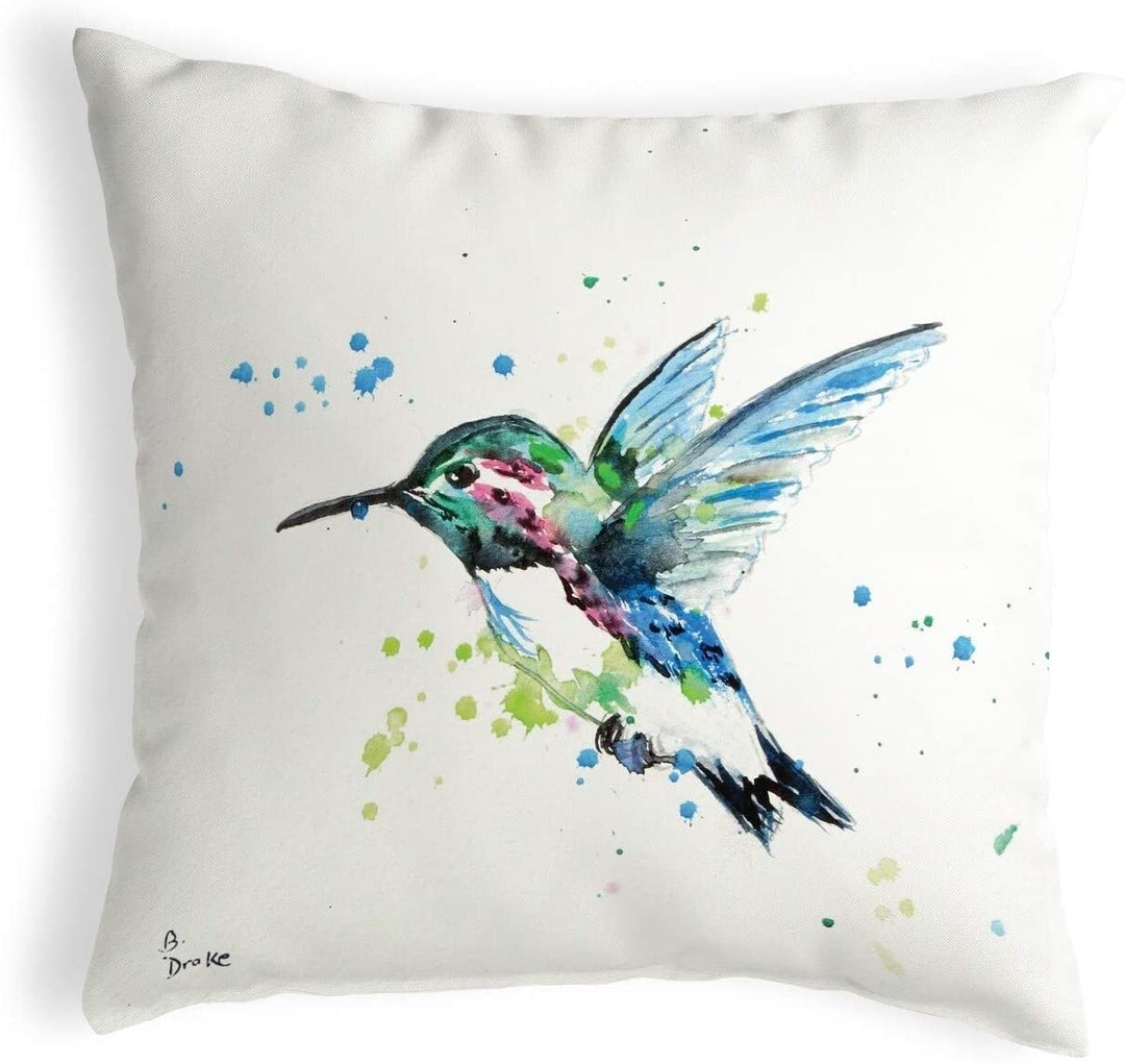 Green Hummingbird Small No ord Pillow 12x12 olor Graphic