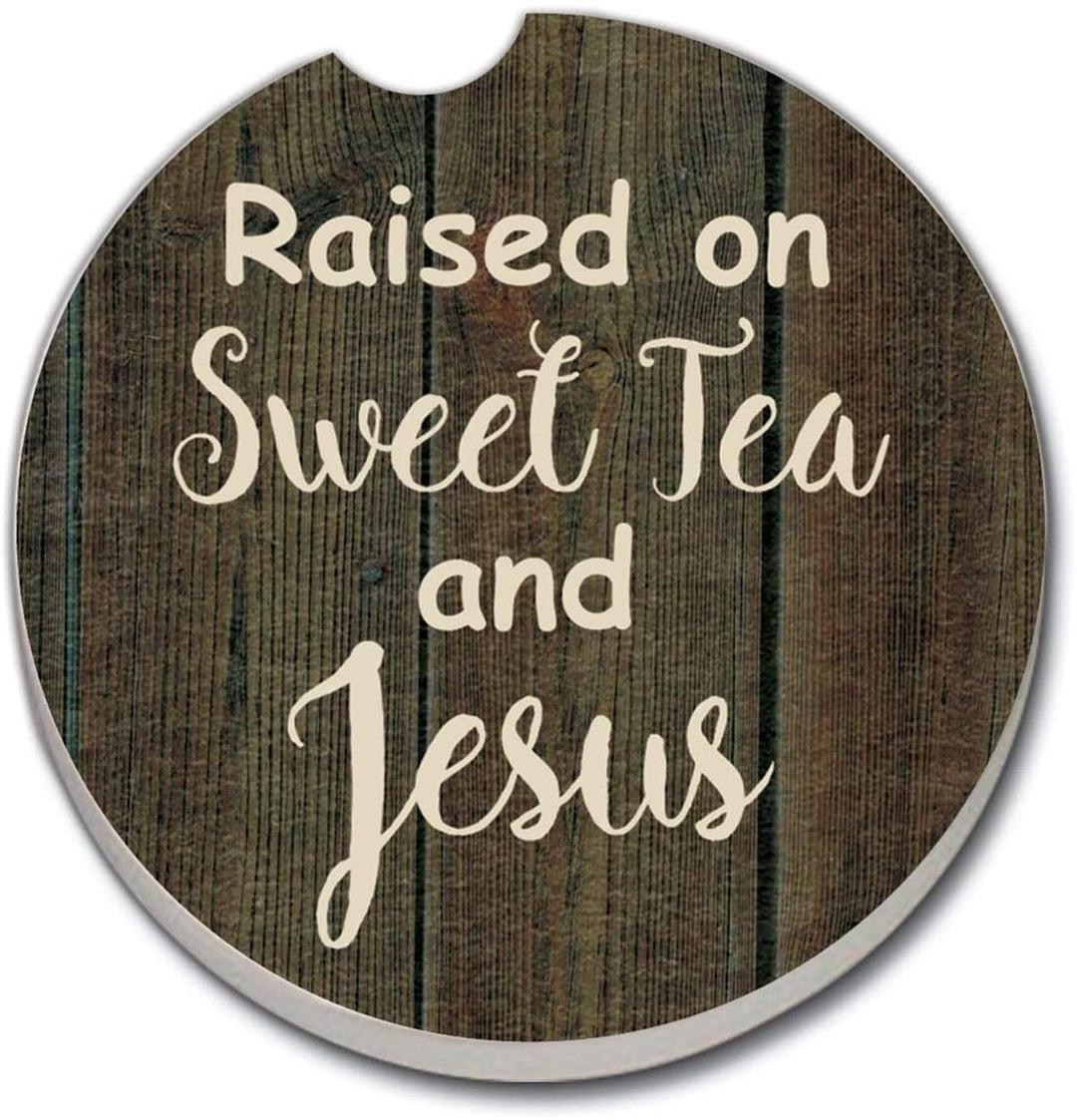 Car Coaster Sweet Tea Jesus Set 2 2 5