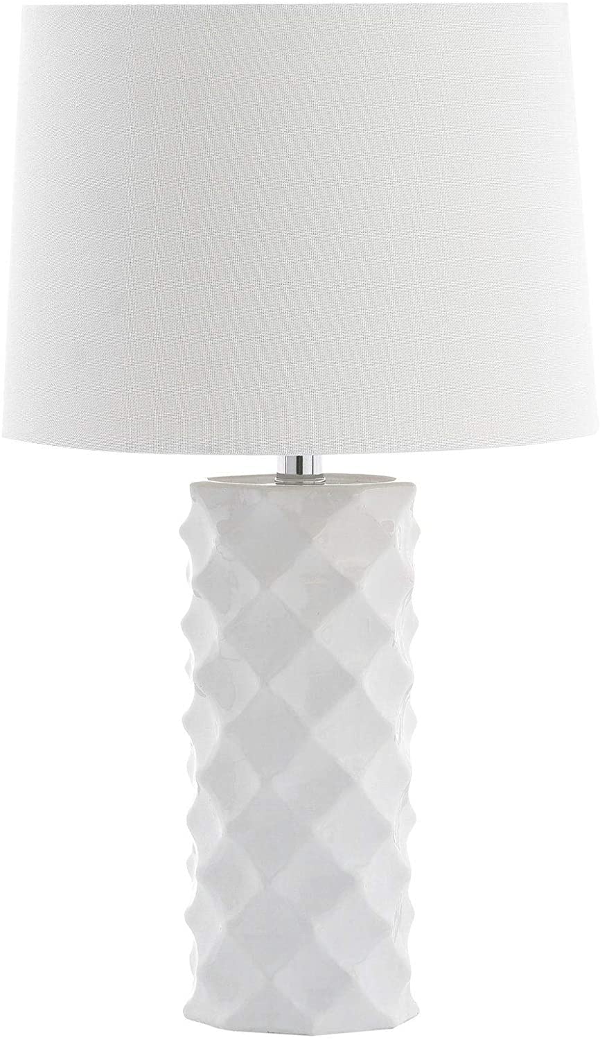 Lighting 19 inch Led Table Lamp White Modern Contemporary Transitional Bulbs Included Energy Efficient