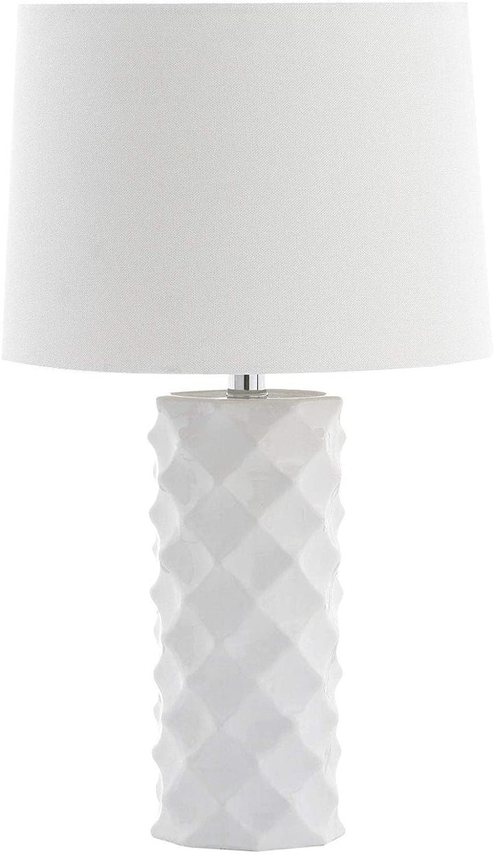 Lighting 19 inch Led Table Lamp White Modern Contemporary Transitional Bulbs Included Energy Efficient