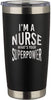 MISC Nurse What's Your Superpower Engraved 20 Oz Stainless Steel Tumbler Lid Black