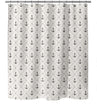 MISC Anchor Down Shower Curtain by 71x74 Black Geometric Nautical Coastal Polyester