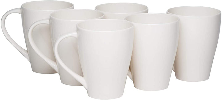 Whisper White Mug 14oz (Set 6) Solid Casual Modern