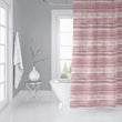 Washy Watercolor Stripe Rose Shower Curtain by Pink Abstract Modern Contemporary Polyester