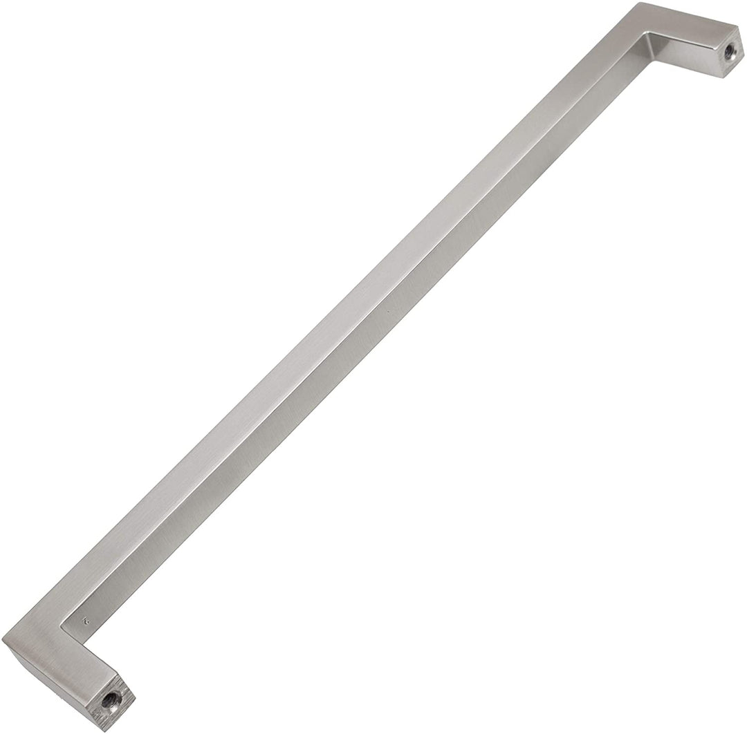 5 Pack 8 3/4 Center Satin Nickel Solid Square Bar Pulls Modern Contemporary Zinc Finish