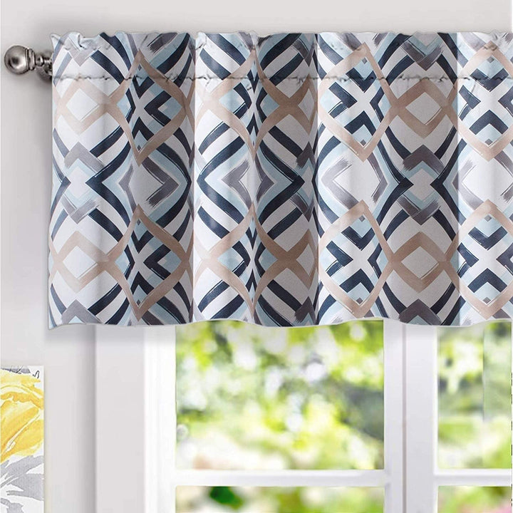 Diamond Watercolor Geo Checker Plaid Pattern Window