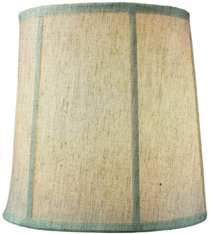 14"x16"x17" Tall Drum Softback Lampshade Textured Oatmeal Fabric Off/White Modern Contemporary - Diamond Home USA