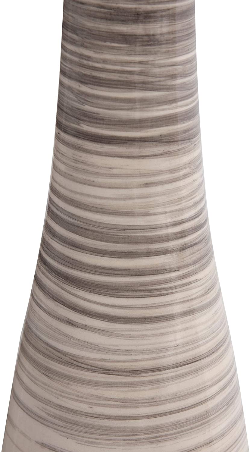 Ombre Striped Ceramic Floor Vase Small 32h X 6w 6d Color - Diamond Home USA