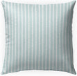 Tiny Triangle Stripe Mint Indoor|Outdoor Pillow by 18x18 Green Geometric Southwestern Polyester Removable Cover