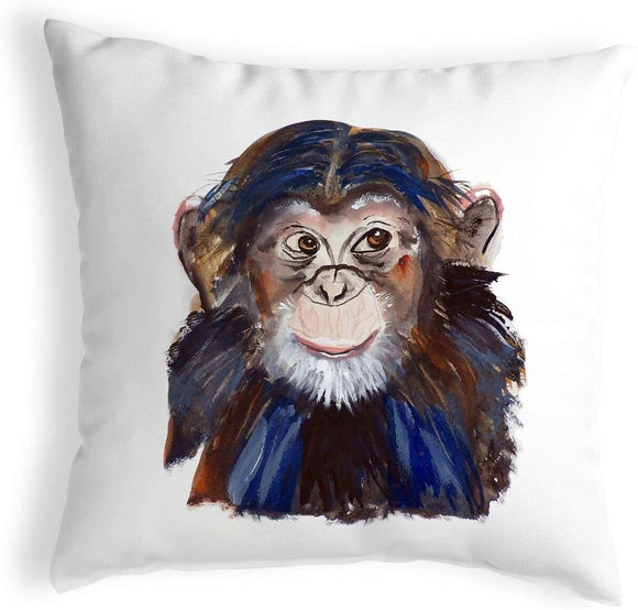 Chimpanzee Small No Cord Pillow 12x12 Color Graphic Children's Polyester