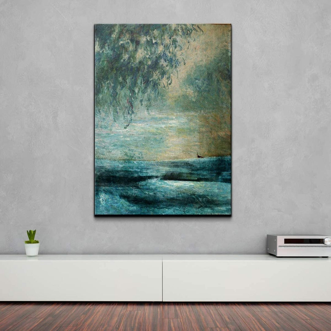 Abstract Xxviii' Oversized Canvas Wall Art Blue Modern