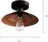 Oil Rubbed Bronze Semi Flush Mount Brown Industrial Transitional Metal Bulbs Included Dimmable