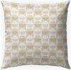 Squad Oatmeal Indoor|Outdoor Pillow by 18x18 Tan Geometric Modern Contemporary Polyester Removable Cover