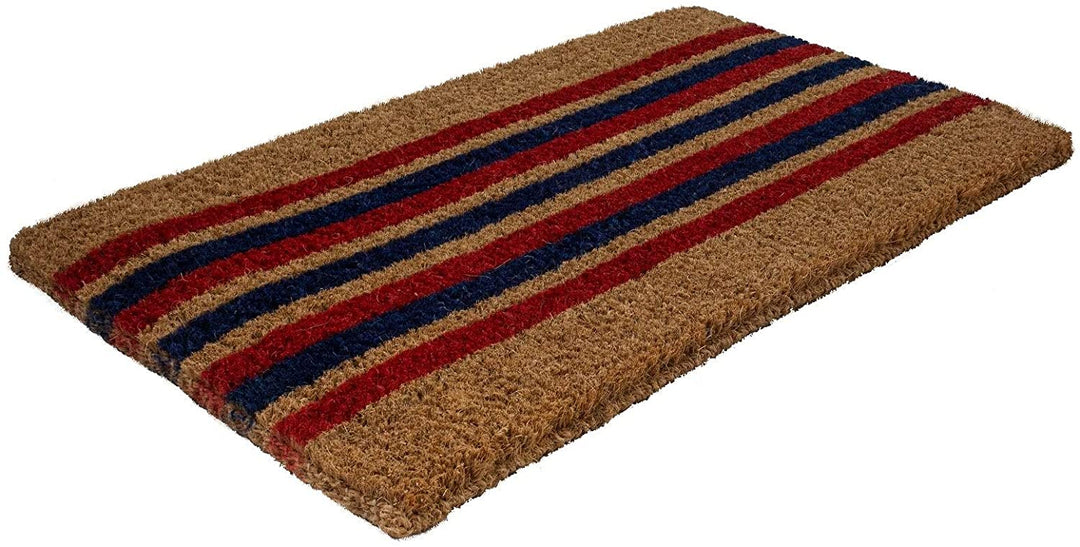 Handwoven Coconut Fiber Doormat 18 X 30 Red Transitional