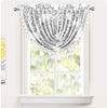 MISC Waterfall Damask Medallion Lined Window Swag Valance 52'' Width X 18''Length Grey Floral Traditional 100% Polyester