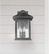 MISC Rustic Large Lantern Outdoor Wall Light Black Aluminum