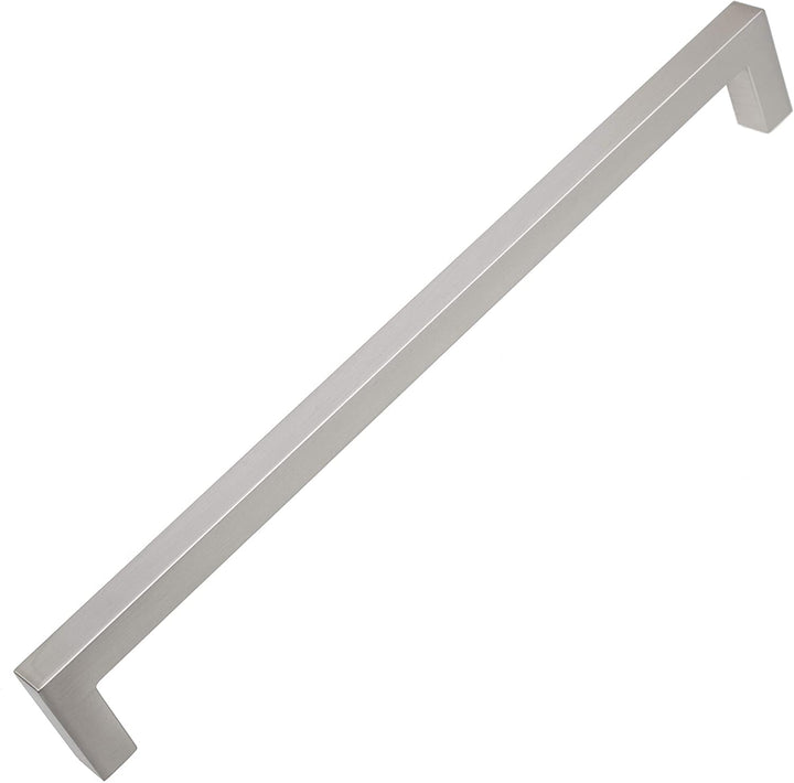 5 Pack 8 3/4 Center Satin Nickel Solid Square Bar Pulls