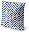 Blue/White Blue Accent Pillow Insert 18x18 Blue Chevron Modern Contemporary Polyester Single Removable Cover