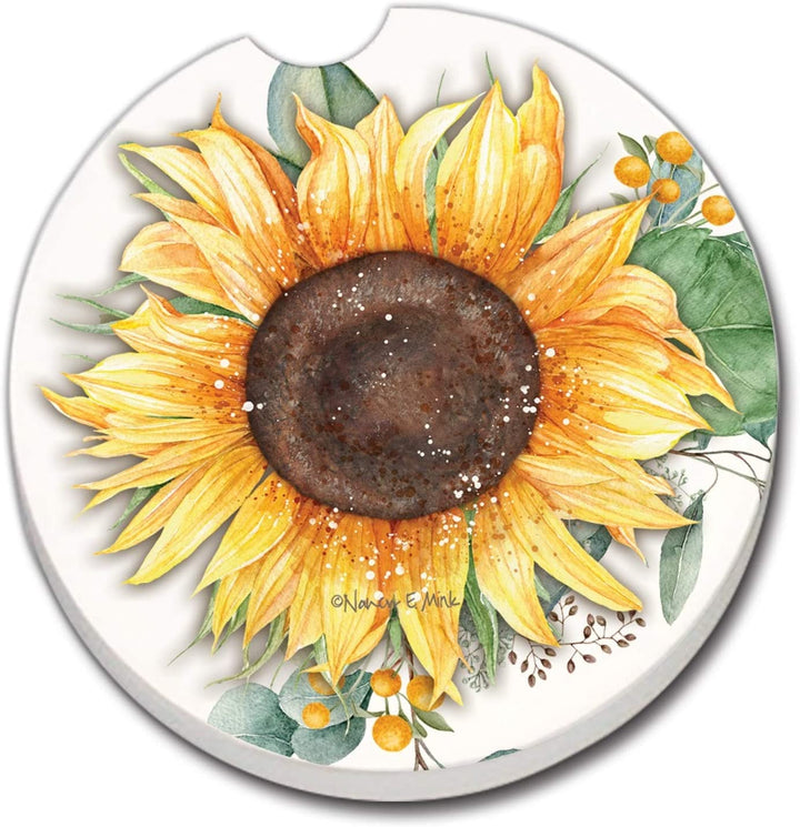 Car Coaster Sunflower Fields Set 2 2 5