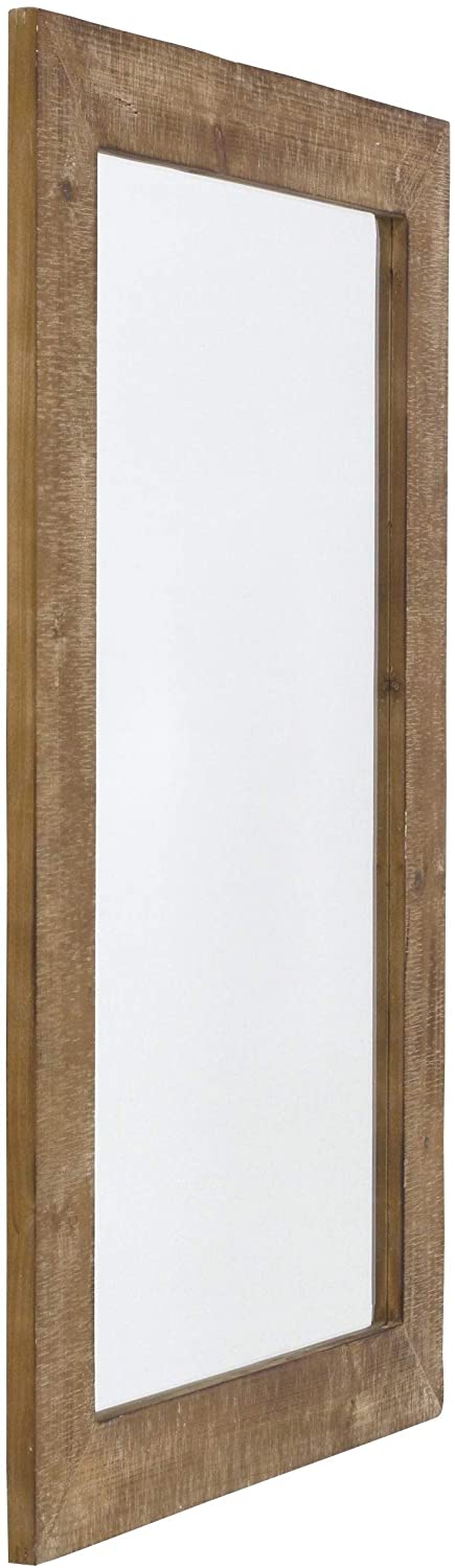 Wall Mirror Nutmeg 36 X 24 Antique Brown 36" h 24" w 1" d Farmhouse Traditional Beveled Glass