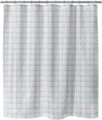 MISC Anchor Light Blue Pink Shower Curtain by 71x74 Blue Geometric Nautical Coastal Polyester