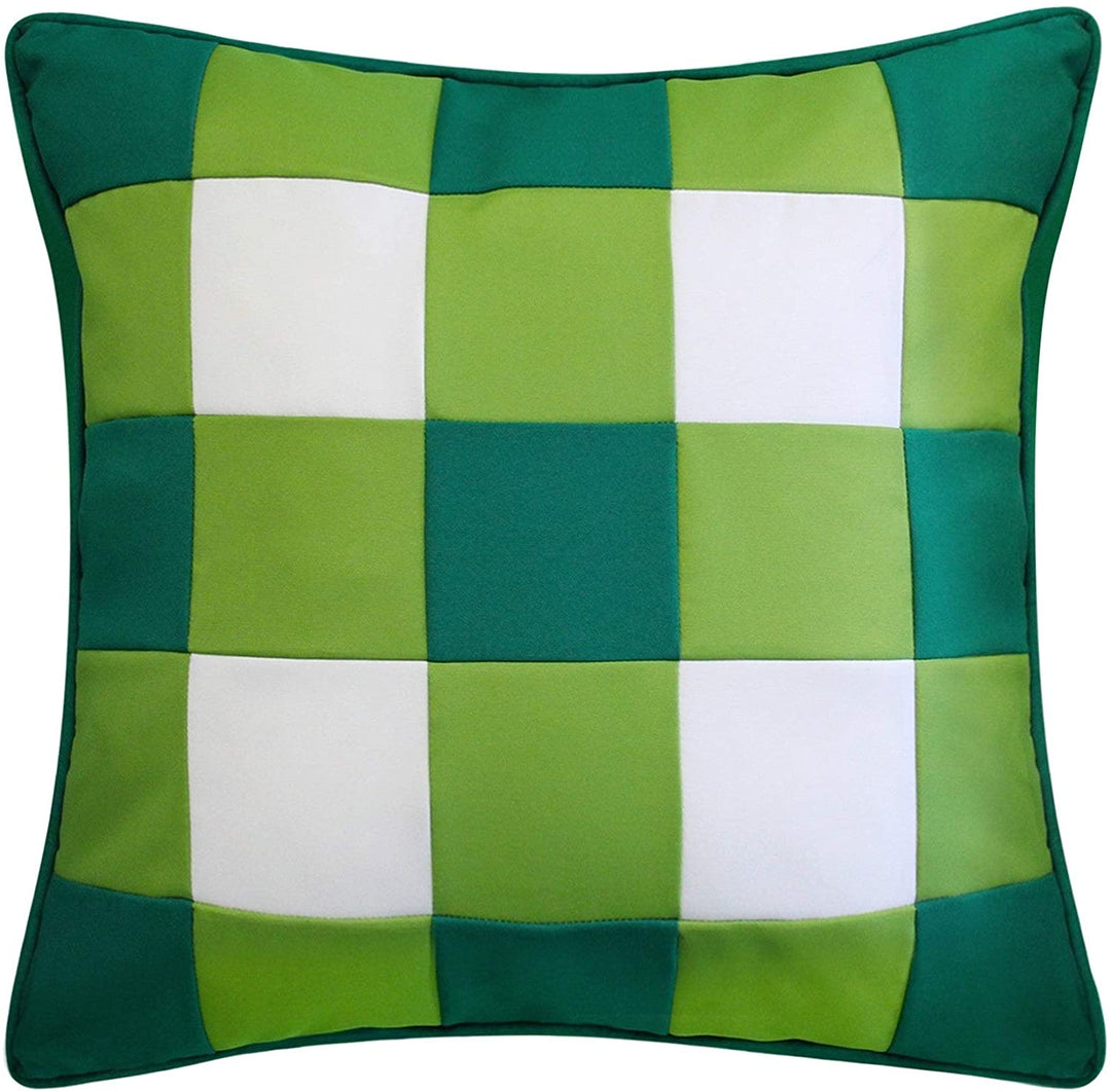 Outdoor Gingham Decorative Pillow Green Plaid