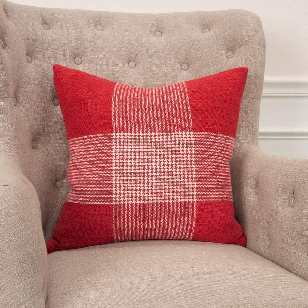 Pillow Cover Red Abstract Casual Cotton