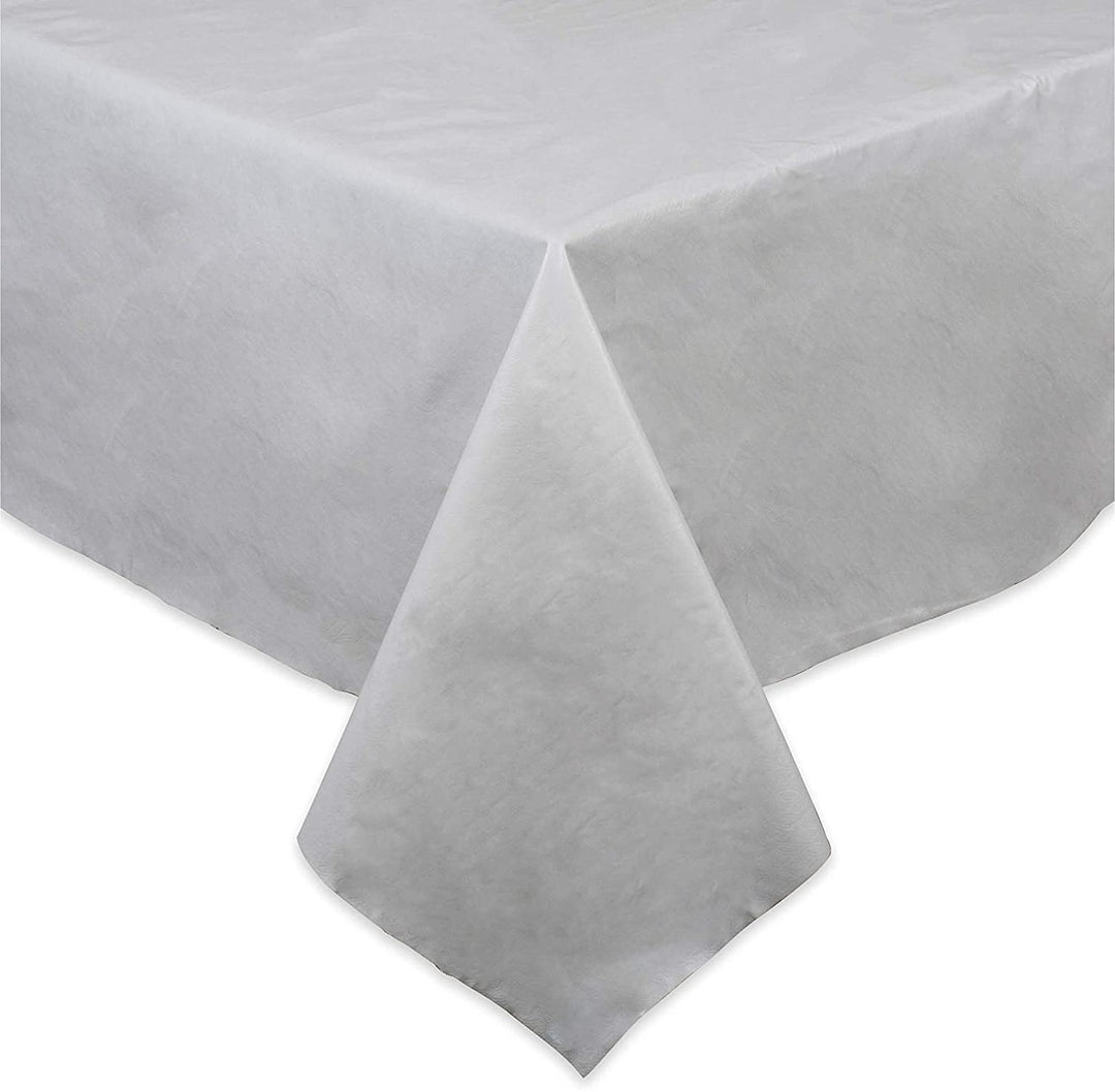 Table Pad White Solid Rectangle Polyester - Diamond Home USA