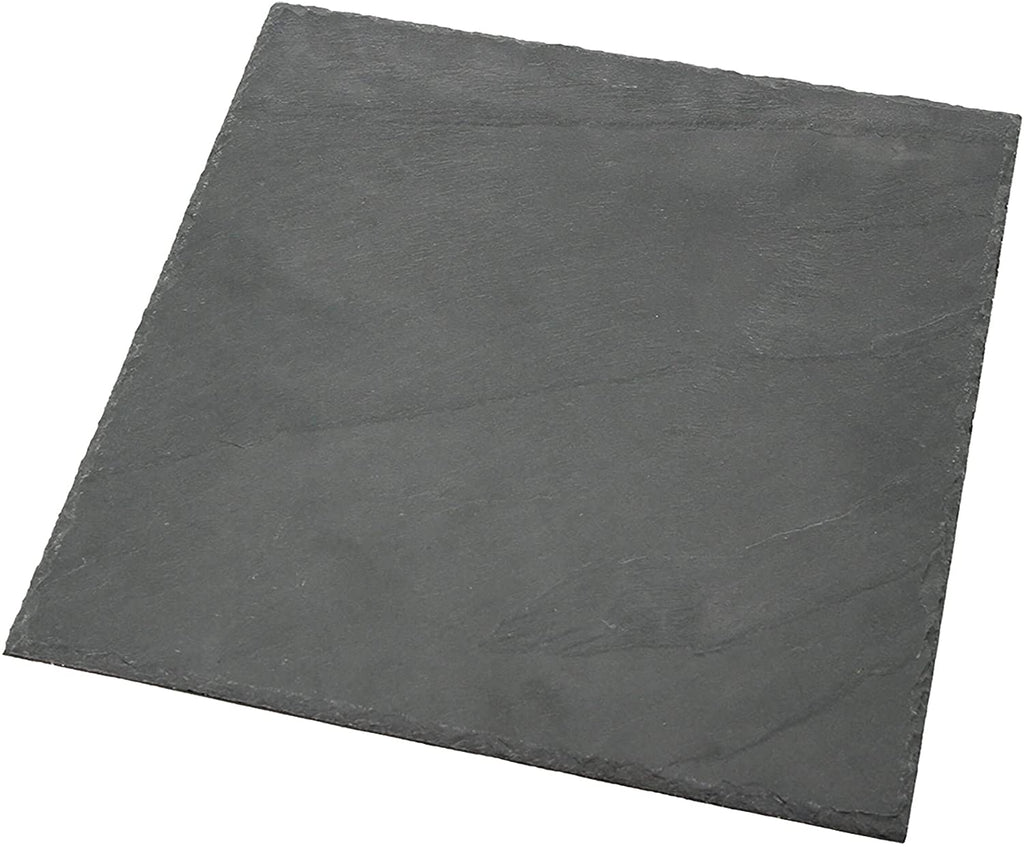 Natural Slate Stone 12" X Cheese Board Serving Platter Black Traditional Square 1 Piece