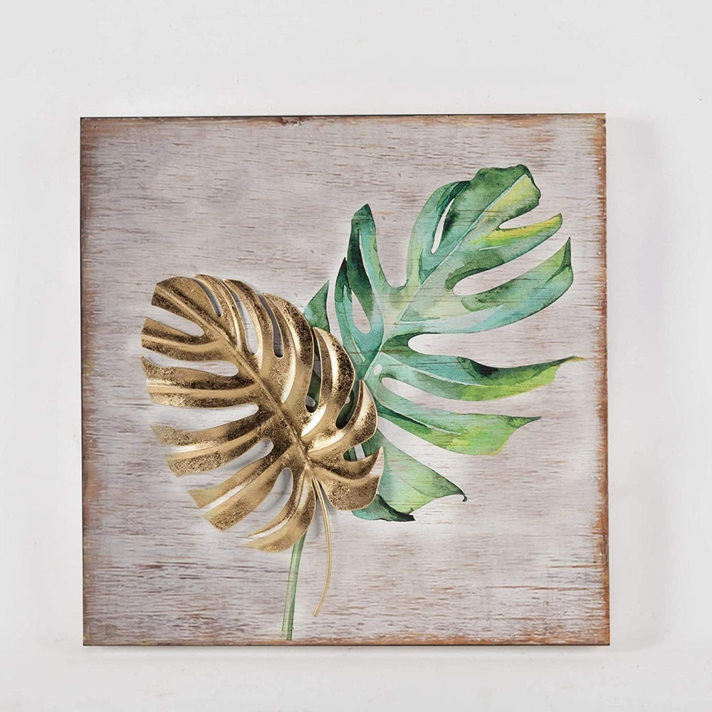 Set 2 Leaf Wall Plaque Modern Contemporary - Diamond Home USA