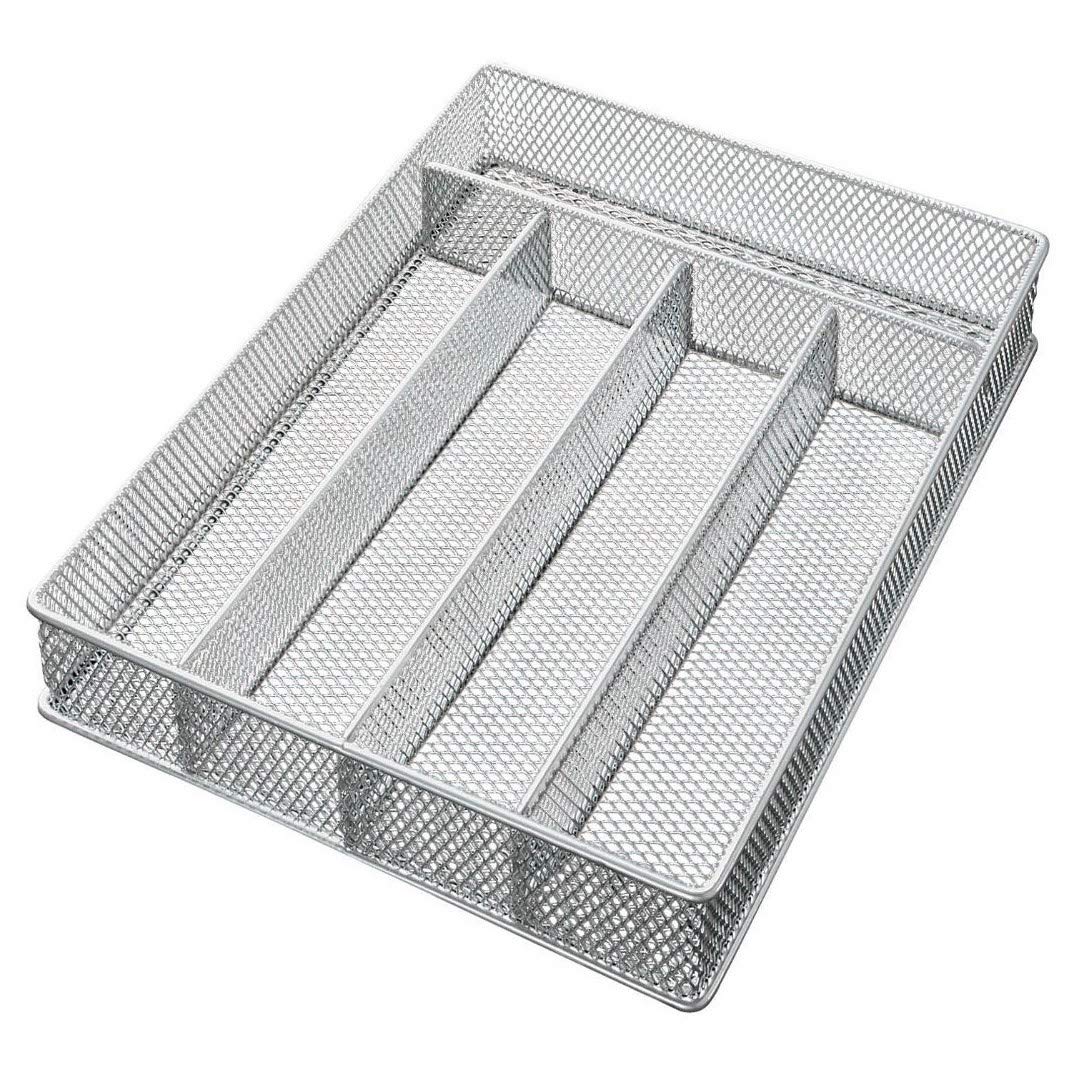 Mesh Silverware Organizer Kitchen Utensil Caddy Metal