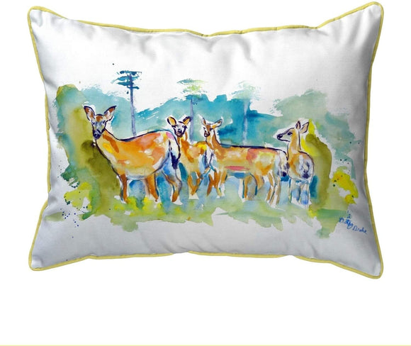 Deer Herd Extra Large Zippered Pillow 22x22 Color Graphic Cabin Lodge Polyester