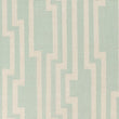 Hand Woven Geometric Wool Area Rug 2' X 3' Grey Blue Modern Contemporary Rectangle Latex Free Handmade
