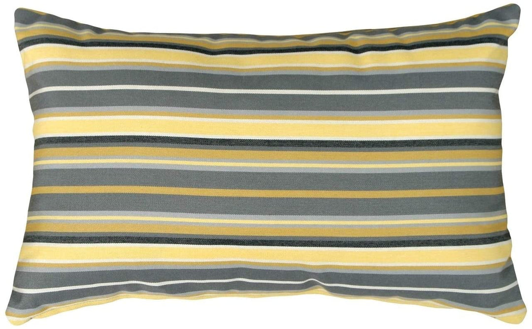 Metallic 12x20 Outdoor Pillow Yellow Stripe Modern