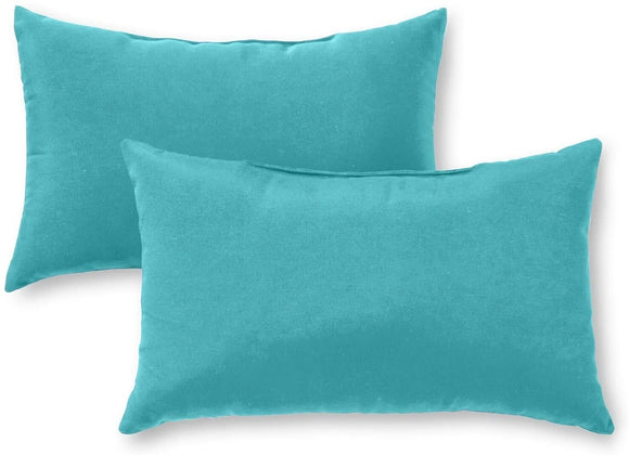 Rectangular Outdoor Teal Accent Pillow (Set 2) 19